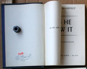 Elliott Roosevelt autograph автограф As He Saw It FDR