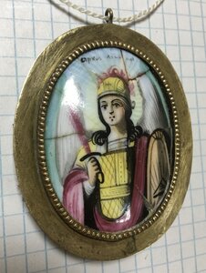 Икона Архангел Михаил. Финифть.