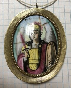 Икона Архангел Михаил. Финифть.