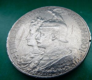 Германия, Пруссия, 5 марок 1901 г. 200 лет Династии. Серебро