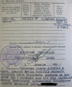 КЗ 3819513 посмертно Афган