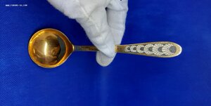 Ложка для варенья. Серебро 875. Чернение