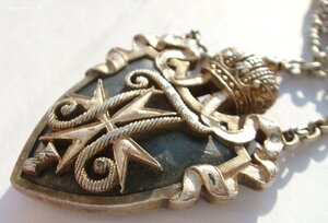 Жетон Павловское училище, серебро, именной.