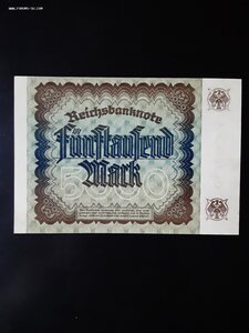 Германия 5000 марок 1922 unc разные шрифты нумератора