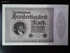 Германия 100 000 марок 1923 unc