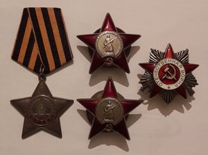 2 Красной Звезды, орден Славы III ст., ОВ I ю + доки, Кавказ