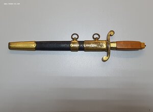 Кортик бескнопочный ВМФ 1940 год + адмиральские подвесы