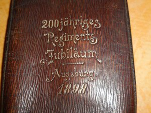 Полковой кожаный портсигар  1898г