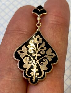 Золотая подвеска. Золото 583 проба со звездой. Эмаль.