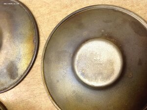 2 чашки с блюдцами из мельхиора-позолота