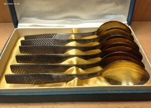 Набор чайных ложек из Мельхиора в коробке