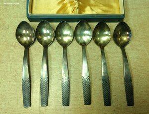 Набор чайных ложек из Мельхиора в коробке