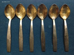 Набор чайных ложек из Мельхиора в коробке