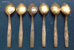 Набор чайных ложек из Мельхиора в коробке