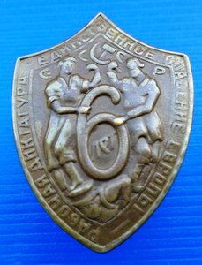 Знак 6 лет СССР Рабочая диктатура