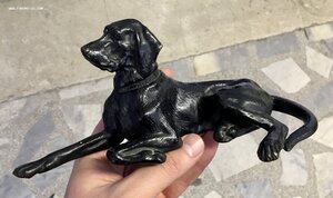Дореволюционная чугунная статуэтка "Собака"