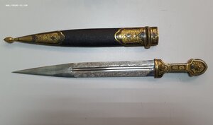 Кинжал кавказский, серебро.