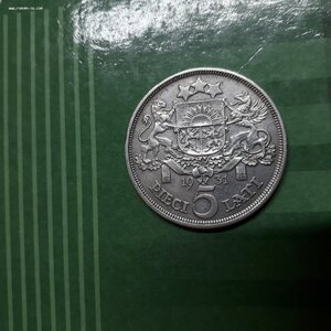 Латвия 5 и 2 лата серебро.