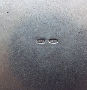 пудренница,серебро 875