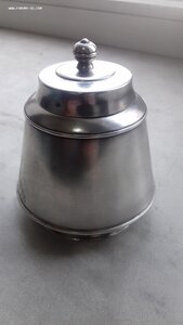 Чайница Метро, серебро 875 пр.