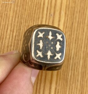 Серебряная печатка. Мужская. Чернь. Серебро 875 пробы