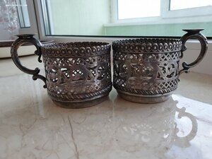 Парные подстаканники Варшава. Сохран!!!