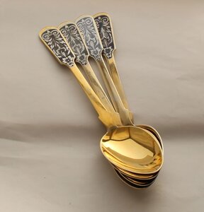 ЛОЖКА- СЕРЕБРО- ХУДОЖЕСТВЕННАЯ ЧЕРНЬ-АВТОРСКАЯ РАБОТА-В ЖИВУ