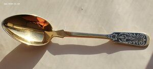 ЛОЖКА- СЕРЕБРО- ХУДОЖЕСТВЕННАЯ ЧЕРНЬ-АВТОРСКАЯ РАБОТА-В ЖИВУ