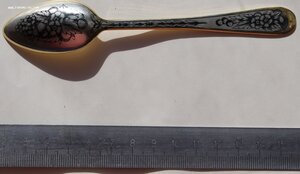 ЛОЖКА- СЕРЕБРО- ХУДОЖЕСТВЕННАЯ ЧЕРНЬ-АВТОРСКАЯ РАБОТА-В Ж