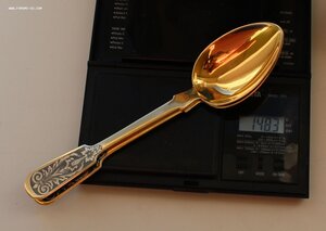 ЛОЖКА- СЕРЕБРО- ХУДОЖЕСТВЕННАЯ ЧЕРНЬ-АВТОРСКАЯ РАБОТА-В ЖИВУ