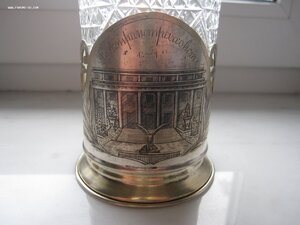 Очень редкий Подстаканник.Серебро 875 пр. номерной 1953 год