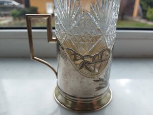 Очень редкий Подстаканник.Серебро 875 пр. номерной 1953 год