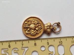 Жетон об окончании Университета 1887г., золото.