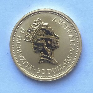 Австралия 50 долларов 1993 г. Кенгуру
