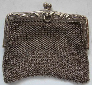 Сумочка женская и кошелек серебро.