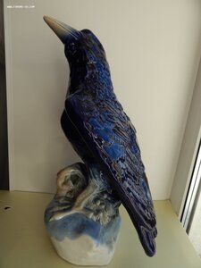 Скульптура ВОРОН. "Грач"Дулево Автор модели (1954 год) - ску