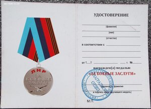 За Боевые заслуги ДНР,ЛНР,Новороссия