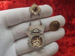 Знак комплекса ГТО 2-й ступени СССР, №63828,серебро