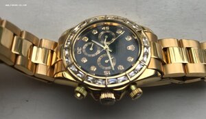 Наручные мужские часы ROLEX с браслетом. Хронограф. На ходу