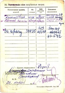 Медаль "За Отвагу"  39 тыс. "перевыдача". RRR !