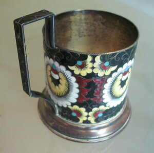 Подстаканник (серебро, эмаль)