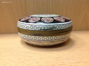 Шкатулка круглая Восток эмаль
