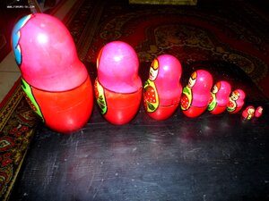 старая матрёшка клубника  7шт
