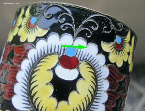 Подстаканник (серебро, эмаль)