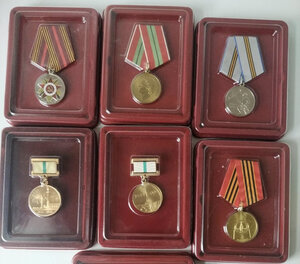 Комплект последних юбилеек 7шт. включая 75 лет Победы