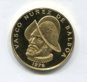 100 бальбоа 1976 г. Золото.