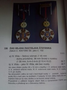 Словакия, Орден Милана Растислава Штефаника, 1990 г