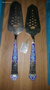 лопатка для пирожных  КРЕМЛЬ СЕРЕБРО ЭМАЛЬ