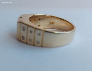 Мужское кольцо с бриллиантом 1.1ct 750