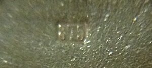 Пудреница Серебро 875 пробы в виде ракушки в родной коробочк